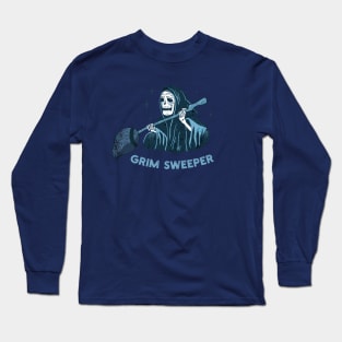 Grim Sweeper Funny Misspelled Text Long Sleeve T-Shirt